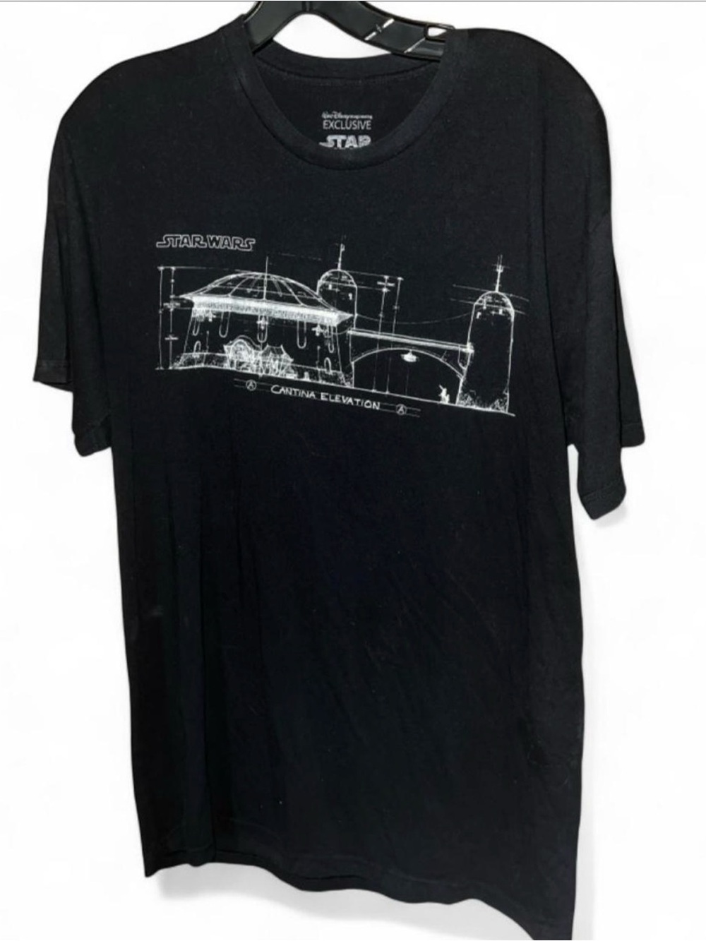 Star Wars Disney Black Graphic Cantina Elevation Tee size L